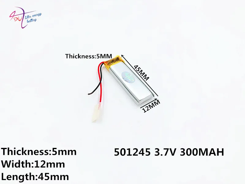 10psc Регистраторы полимерный аккумулятор bluetooth-гарнитуры 051245 501245 501045 5*12 46 мм 300 мАч