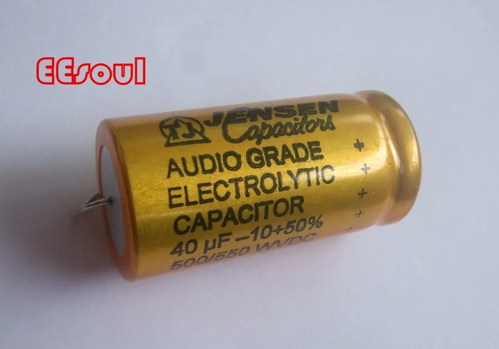 JENSEN Hi voltage 40uF 500V axial electrolytic capacitor brand new