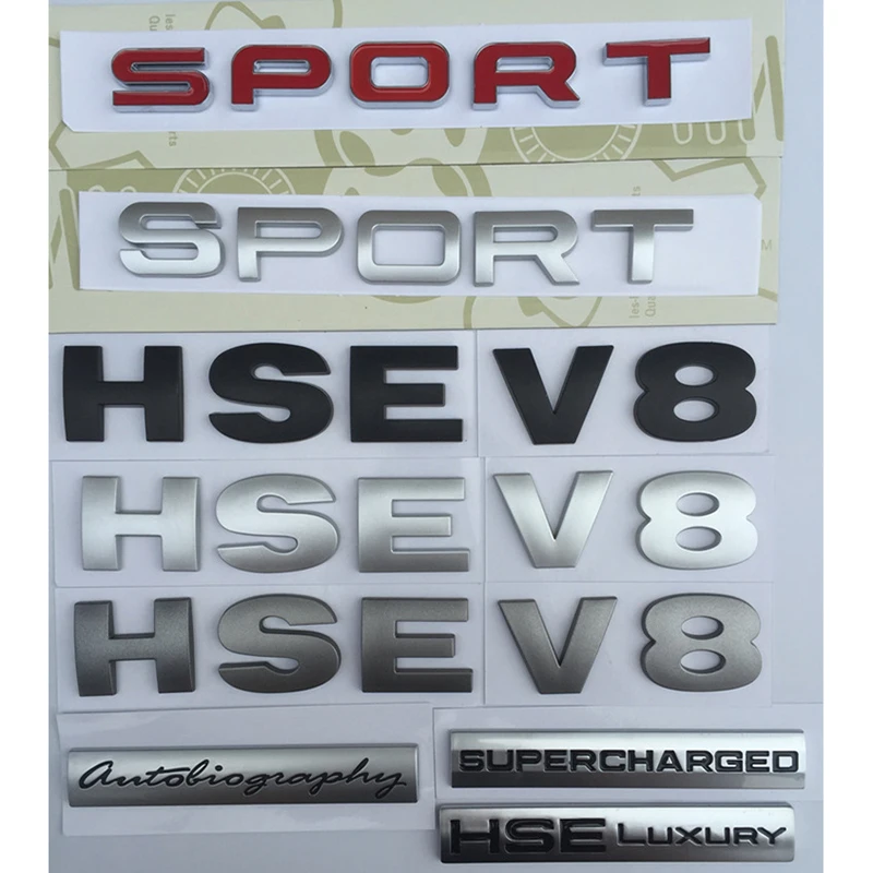 Глянцевая черная VELAR Letter P250 P300 P380 P400e D180 D240 D300 S SE HSE Эмблема для автомобиля Стайлинг багажника логотип наклейка для Range Rover