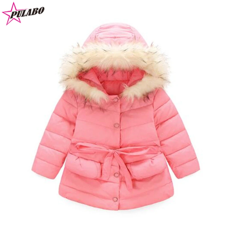

2016 Fashion Girl Winter down candy color Coats warm baby girl thick duck Down Kids jacket Children Outerwears for cold winter