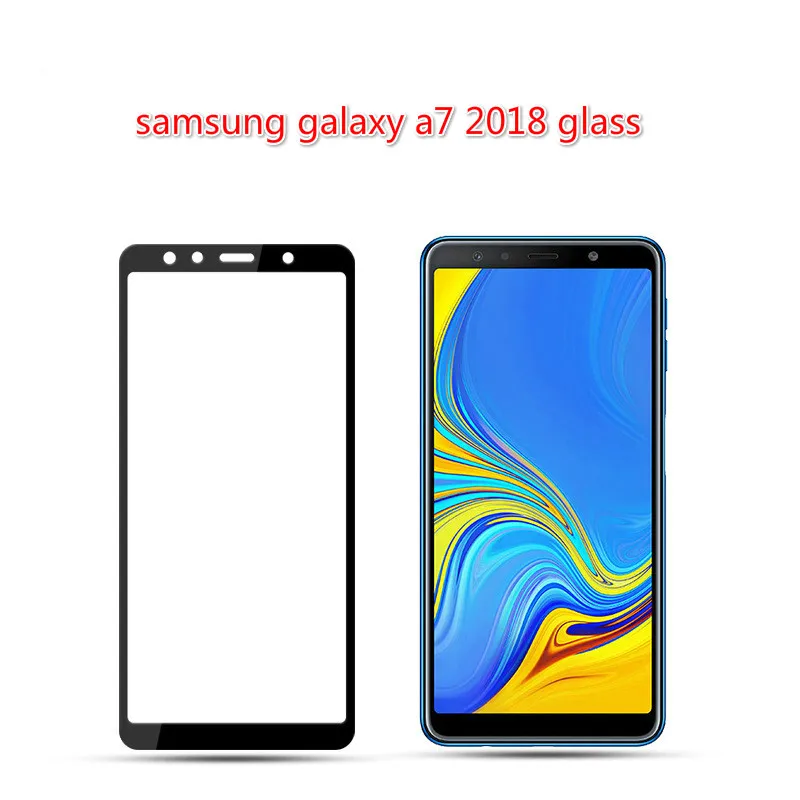 Для samsung Galaxy A7 2018 Стекло Экран пленка на весь экран Броня закаленное для A750