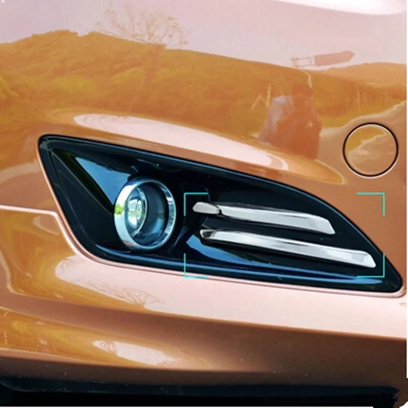 

Jameo Auto Car Chrome Fog Lights Protection Sticker Fog Lamps Decoration Cover Stickers for Ford New Fiesta 2014 - 2017 Parts