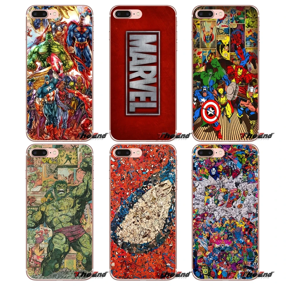 Мстители из комиксов Marvel супергерой мягкий чехол для Sony Xperia M2 M4 M5 E3 T3 XA Aqua Z Z1 Z2 Z3 Z5