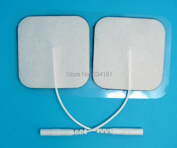 

50pcs=25pair/lot Tens Machine Electrode Pads5*5cm with cable for full body massager pulse therapy machine pad
