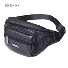 Мужская поясная сумка, Мужская поясная сумка, модная мужская деловая сумка из натуральной кожи, карманная дорожная сумка, забавная нагрудная сумка для мобильного телефона