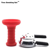 Двойной силиконовый держатель угля для кальяна ящик для угля для Koloud аксессуары для чаши кальян chicha Narguile подарок TWAN0506