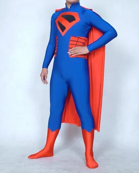 

Halloween Mens Lycra Spandex Superman Kings Zentai Costume Cosplay Suit