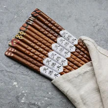 22,5 см Япония стиль остроконечные деревянные палочки для еды Италия Волшебная технологическая черепаховая палочка для еды походная посуда 5 пар