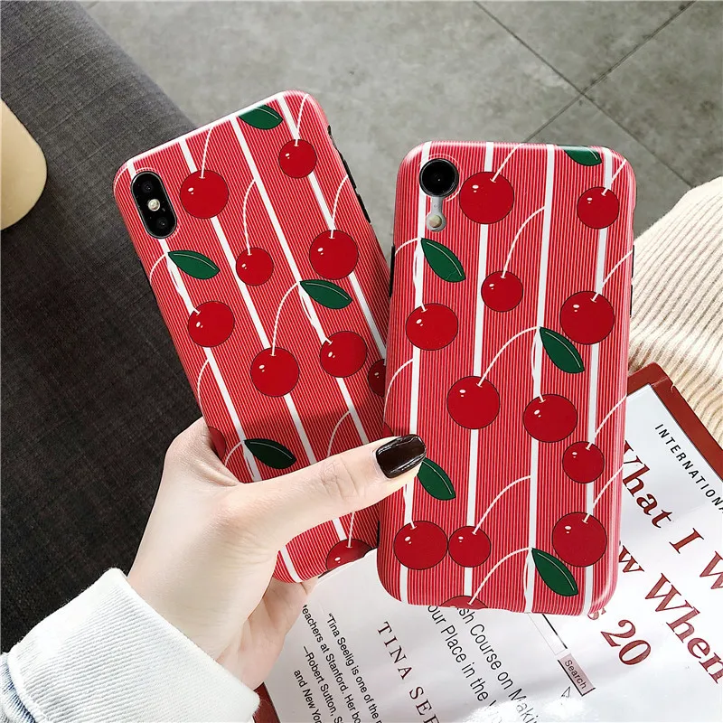 

Fruit Summer Case For iPhone 8 8plus 7 7 Plus Phone Case Cute Silicone For iphone 6 s 6s Plus X XR XS Max Cases Cover Coque Bag