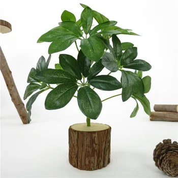 

1pcs 30cm Artificial Silk Schefflera octophyl Leaves Branch for Home Wedding Party Decor Craft Multicolor Fall Vivid Fake Leaf