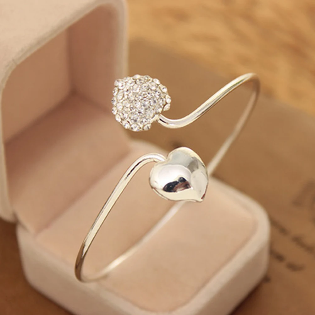 Rhinestone Love Heart Arm Cuff Armband Armlet New Fashion Bracelet for