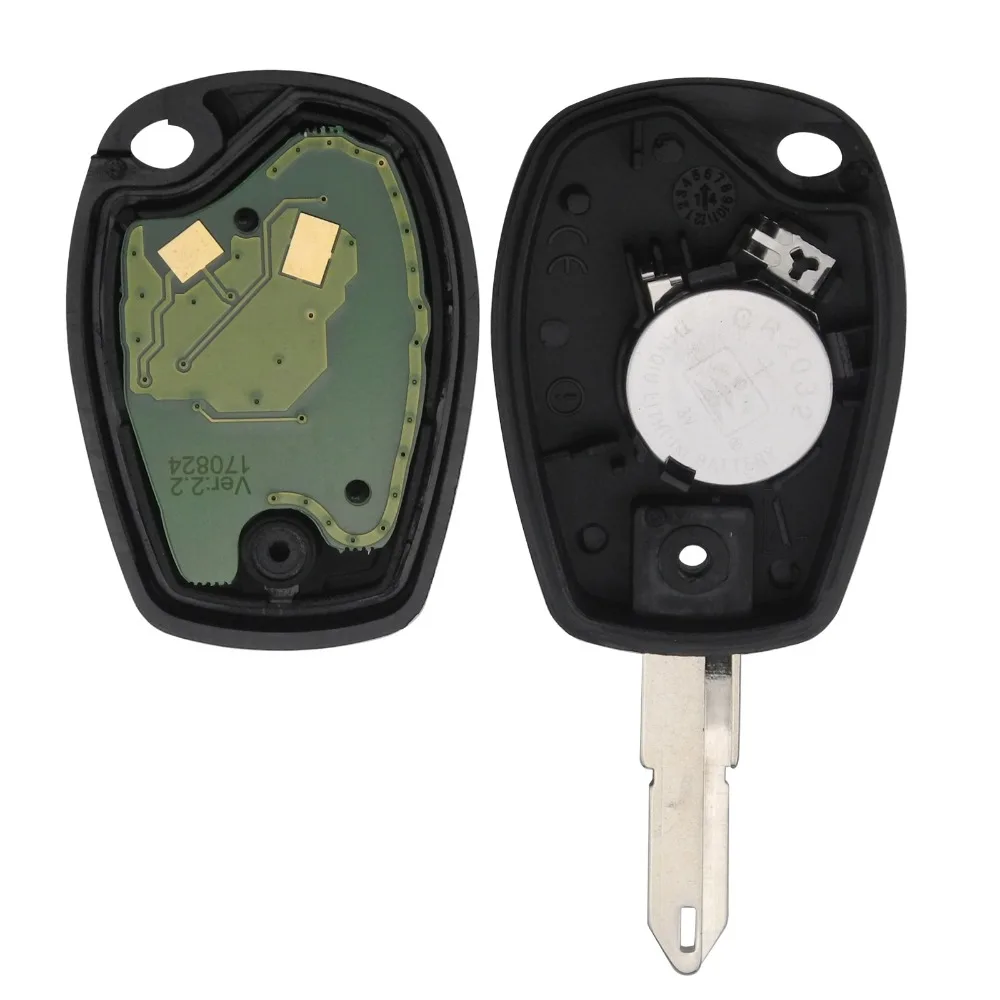 jingyuqin 10ps ASK PCF7946 Chip 434MHz For Renault Trafic Vivaro Primastar Movano 3 Buttons Replacement Keyless Entry Fob 206