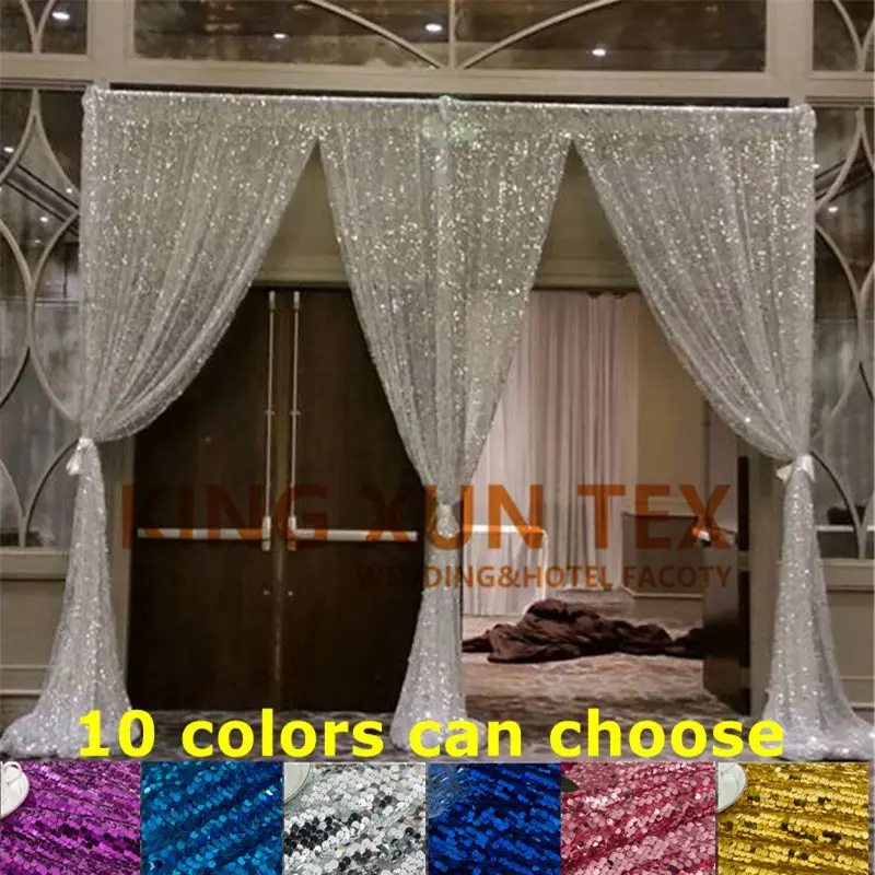 

10ft x 10ft Sequin Backdrop Curtain Party Bakdrops Panel Stage Background For Wedding Decoration