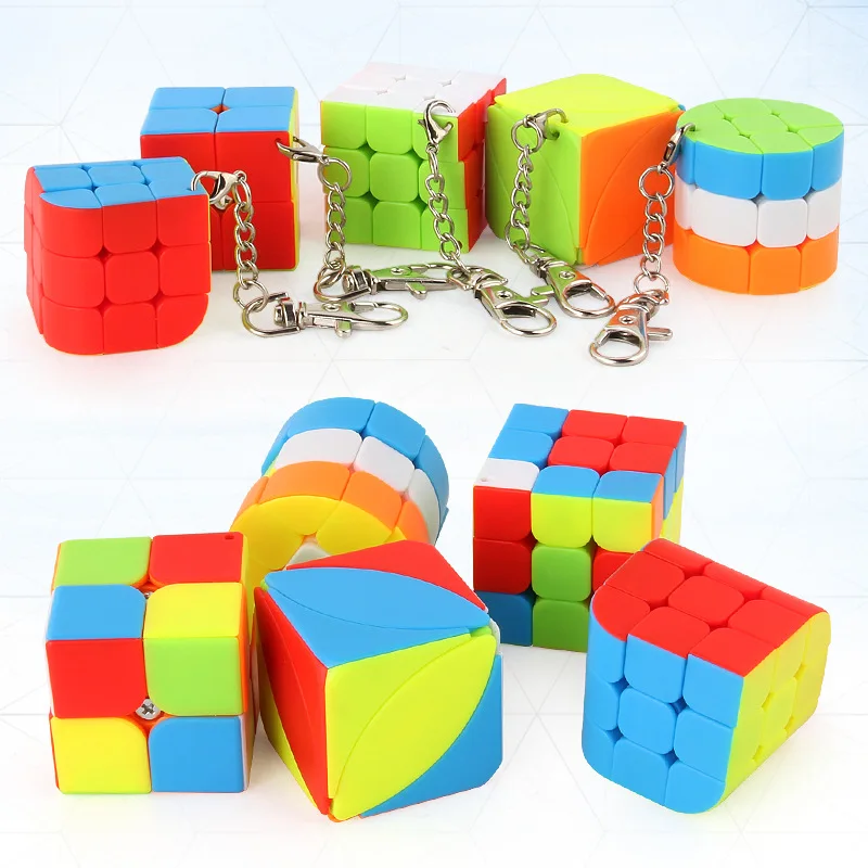 

3x3x3 2x2x2 Magic Cube Puzzle Toy Original Box Speed Cube Rubiks Puzzle Cube Keychain Educational Toy For Children Gift