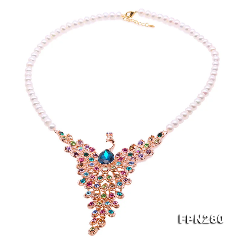 

Unique Pearls jewellery Store Natural White Freshwater Pearl Phoenix Necklace Top Quality Fashion Women Party Birthday Gift