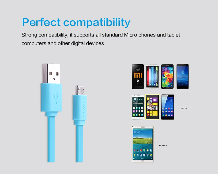 Nillkin Micro USB кабель 2A быстрое зарядное устройство кабель для зарядки данных для samsung/sony/MEIZU/huawei/Xiaomi mi6 Android планшет кабель 120 см