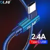 Кабель Olaf USB Type C 90 градусов для быстрой зарядки usb c кабель Type-c для передачи данных зарядное устройство usb-c для Samsung S8 S9 Note 9 8 Xiaomi mi8 mi9 ► Фото 1/6