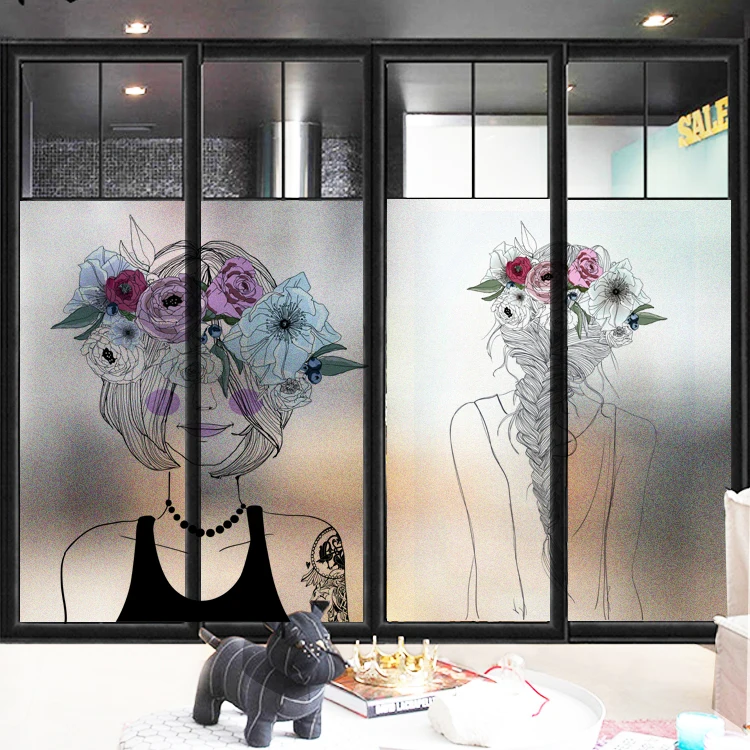 

Frosted Privacy Glass Window Film Bathroom Sticker Static Cling Film Home Decoration Stickers