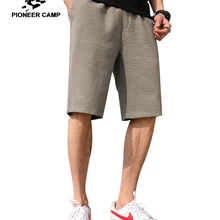 Pioneer Camp однотонные мятые шорты летние повседневные дышащие шорты Обычная посадка по колено мужские шорты ADK908103