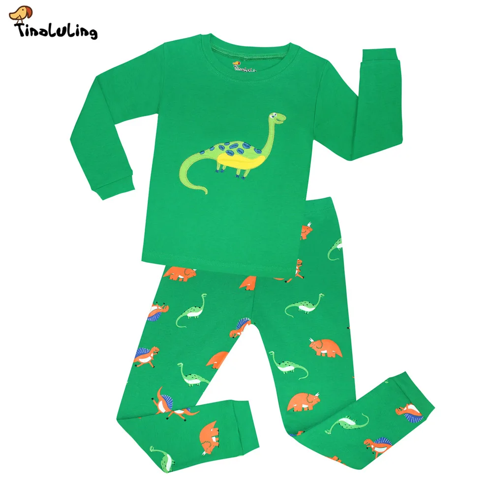 100 хлопок, детские пижамы с длинными рукавами для девочек и мальчиков с животными пижамы с принтами детский набор пижам пижамы для детей на возраст от 1 до 8 лет для малышей Ночная рубашка; одежда для сна - Цвет: NO44