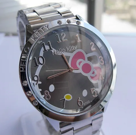 1pcs/lot New HELLO KITTY Watch with six drill For Kid Children Girl Lady Free Sh 1pcs/lot New HELLO KITTY Watch with six drill For Kid Children Girl Lady Free Sh