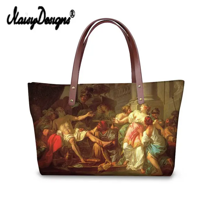 Для женщин сумка-шоппер Ван Гог Звездная ночь сумки на заказ Прямая неопрен большой Сумки Tote Bolsa Feminina Sac a Main - Color: LMQ351AL