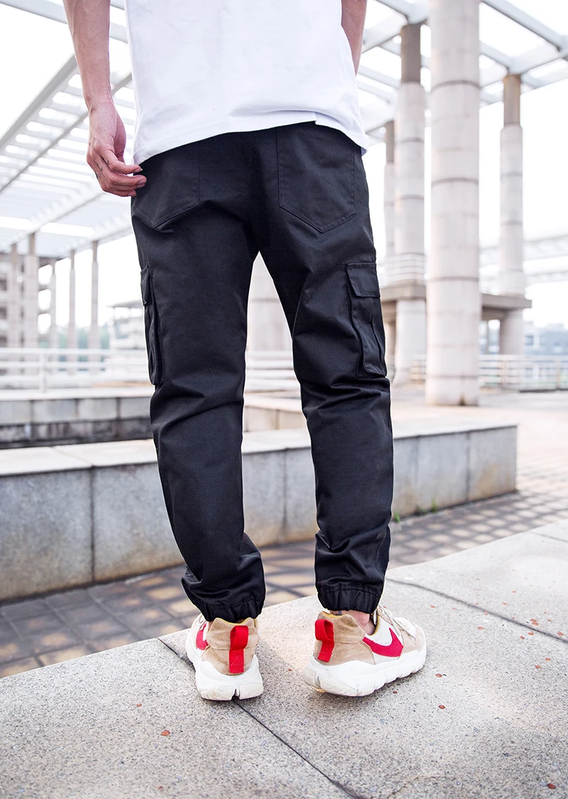 DUYOU 2019 мужские джоггеры камуфляжные боковые карманы Свободные стильные мужские спортивные брюки Модные уличные Повседневные Брюки