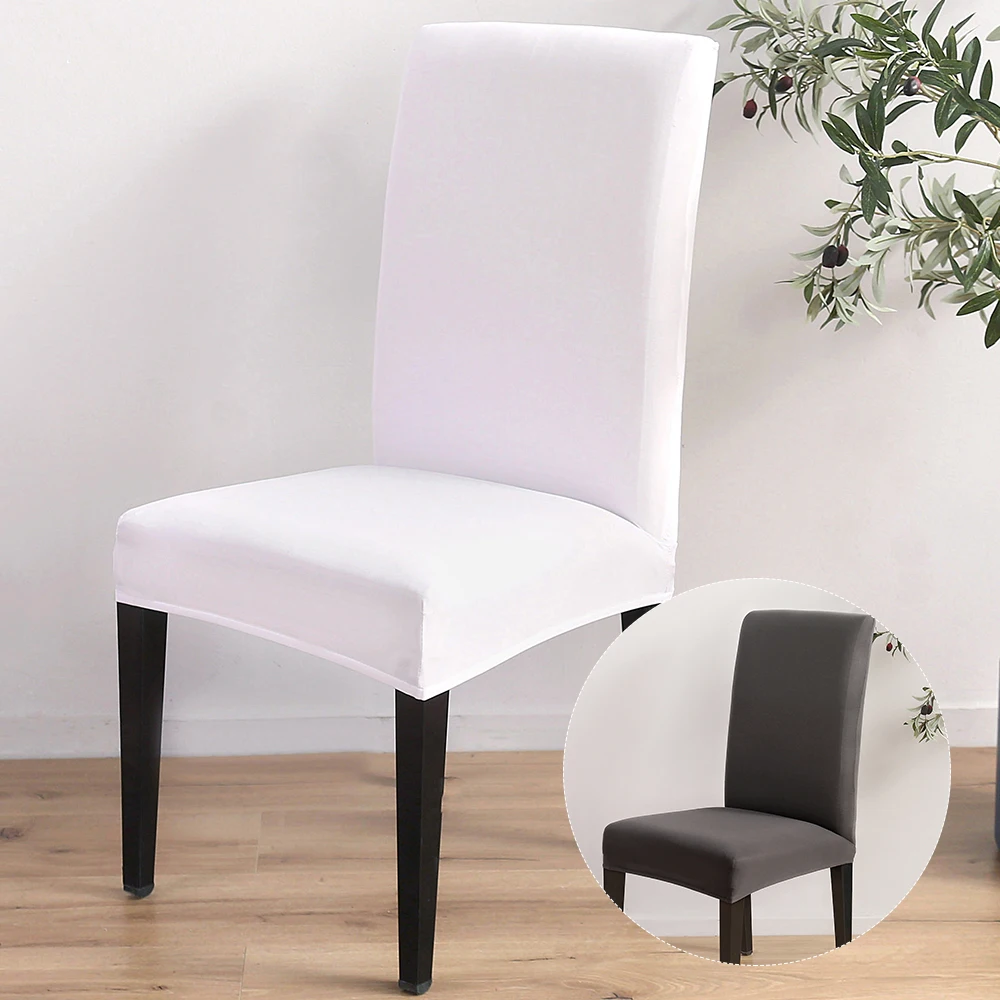 

Polyester Chair Cover Stretch Elastic Dining Seat Cover For Banquet Wedding Restaurant Hotel Anti-dirty Removable