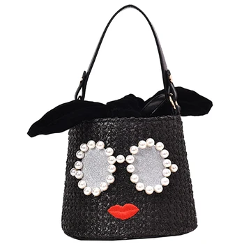 

NEW-Sen Fairy Fairy Bag Female 2019 New Wave Korean Version Of the Messenger Bag Small Fresh Simple Straw Handbag