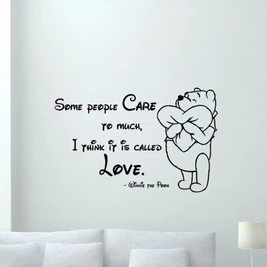 Kids Room Decor Winnie The Pooh Quote Wall Decal Nursery Love