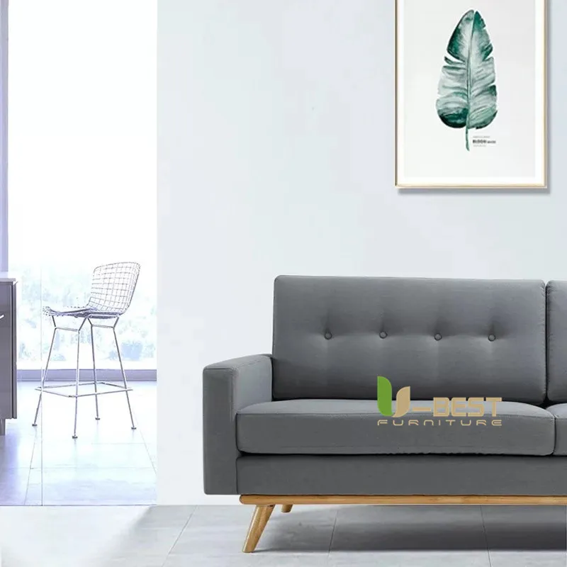 U-BEST простой комфортный тканевый диван для гостиной, Трехместный современный тканевый диван для квартиры, секционный диван