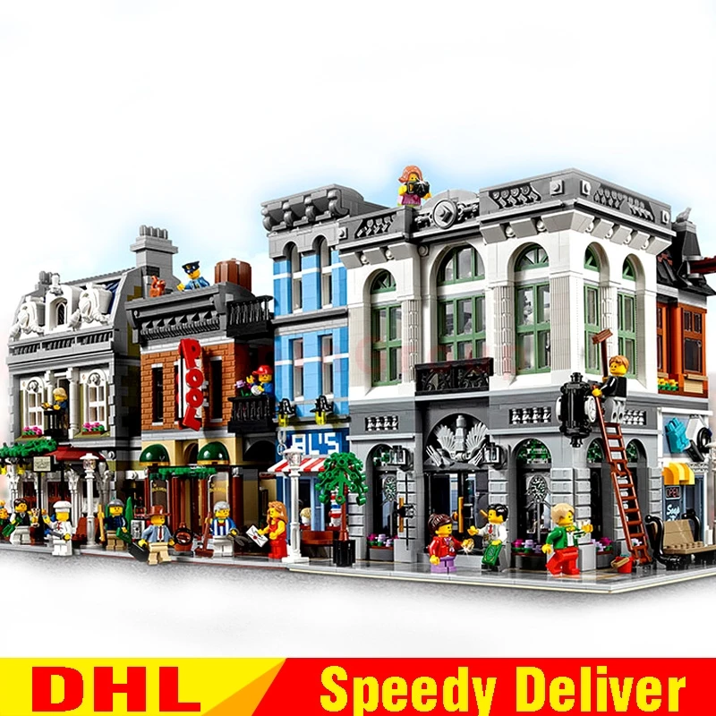 

LEPIN 15001 Brick Bank LEPIN 15010 Parisian Restaurant LEPIN 15011 Detective's Office Model Building Street Sight Blocks Bricks