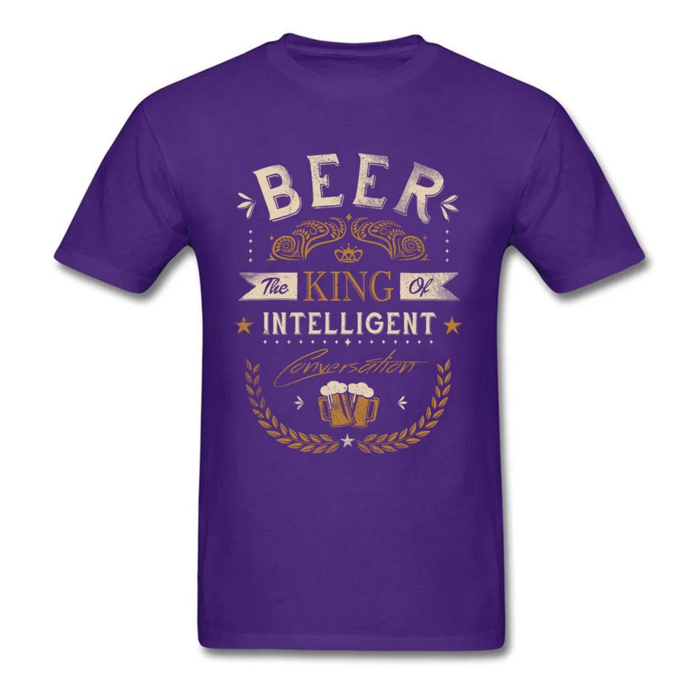 Футболка Oh Beer King Of Intelligent, Мужская одежда, черные топы, винтажные футболки с надписями 80 s, Забавные футболки больших размеров