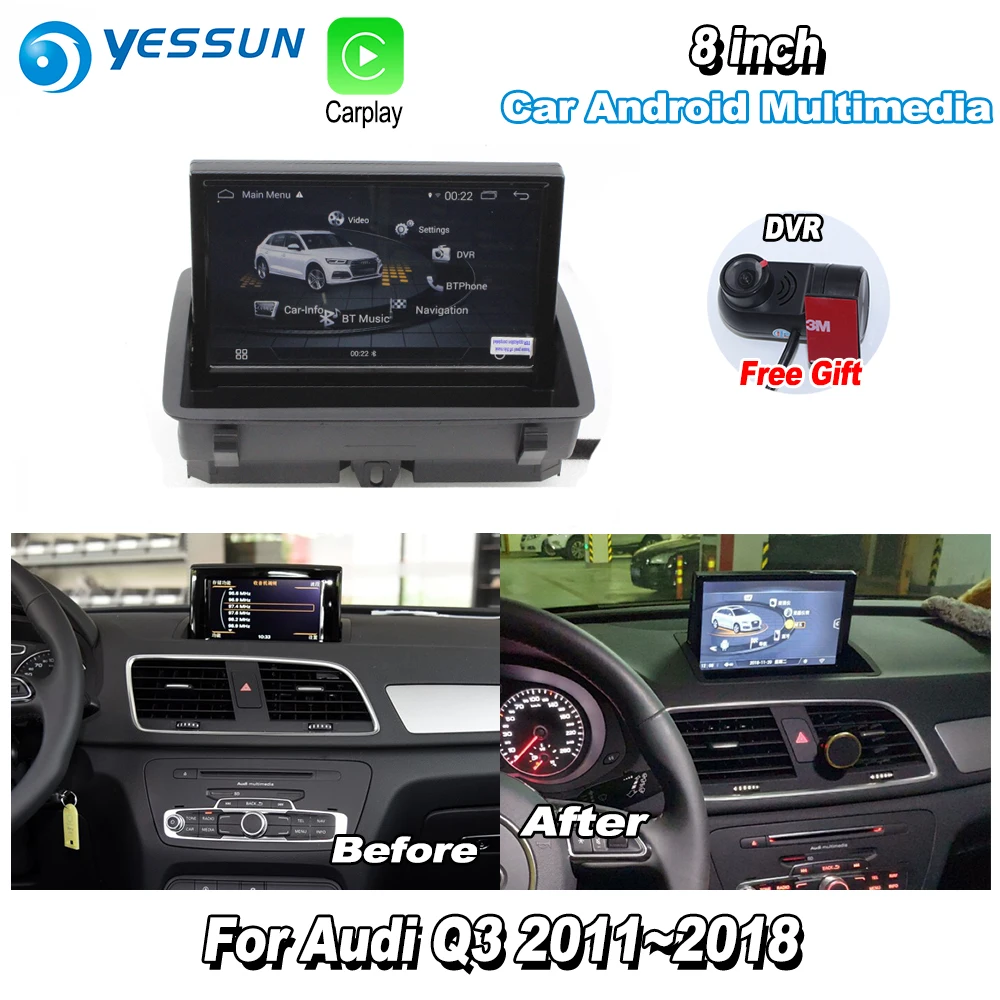 YESSUN For Audi Q3 20112018 Car Android Carplay GPS Navi maps