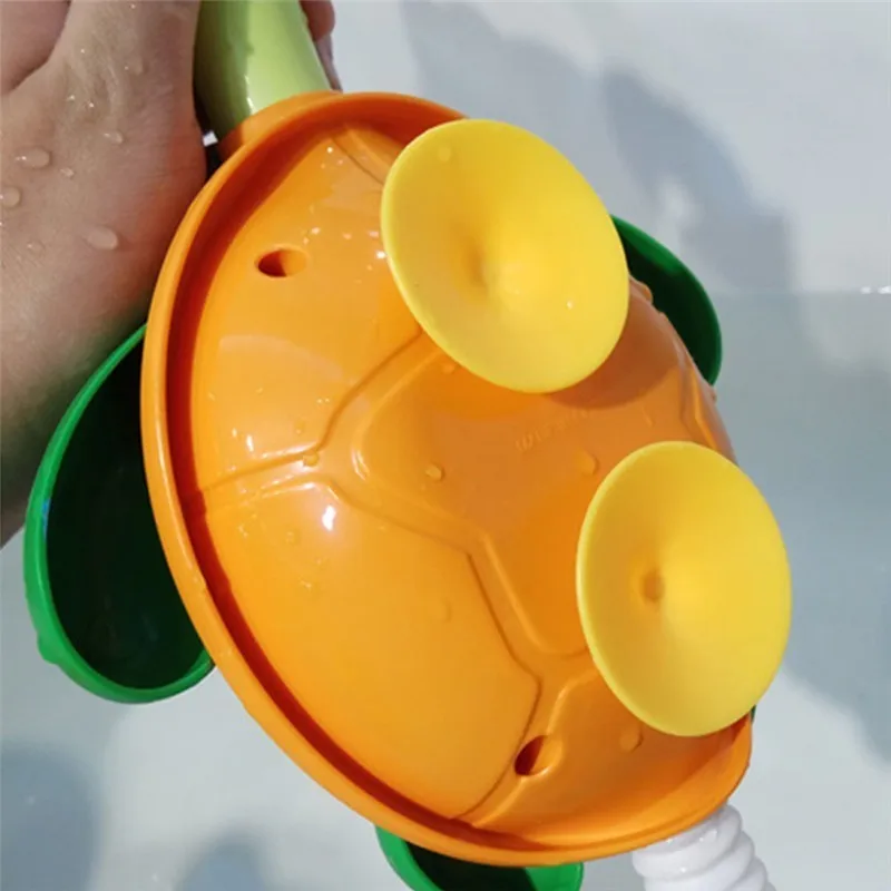 Baby Bathing Water Spraying Bathtub Children Bathing Spouts Suckers Folding Spray Faucet Play Bathroom Water Press Button Toys
