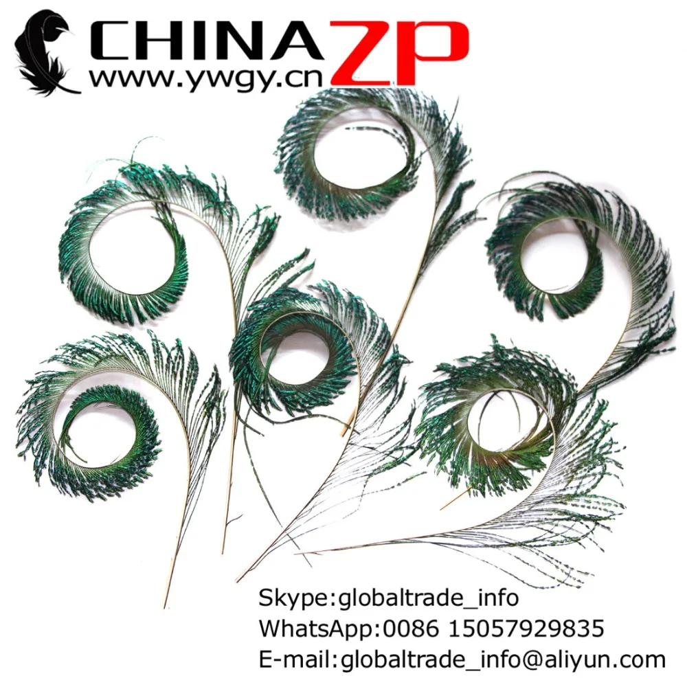 

Made in CHINAZP Factory 50pcs/lot Unique Handmade Trimmed NATURAL Peacock Feathers Sword