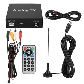 

12V Car Mobile Dvd Analog Tv Receiver Kit Tv Receptor Tuner Strong Signal Box With Remote Controller For Car Analog Tv