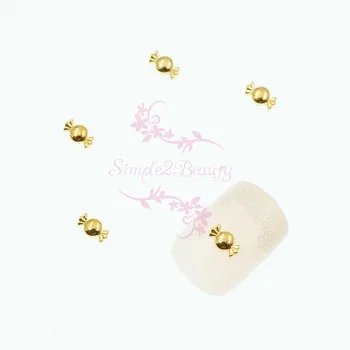 

100pcs/lot Halloween Series Gold Plated Metal Alloy Charms Nail Art Manicure Crafts DIY Design Decorations Accessories Wholesale