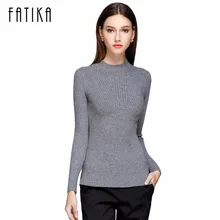 FATIKA Women Turtleneck Knitted Sweater Female Knitted Slim Pullover Ladies all match Basic Thin Long Sleeve