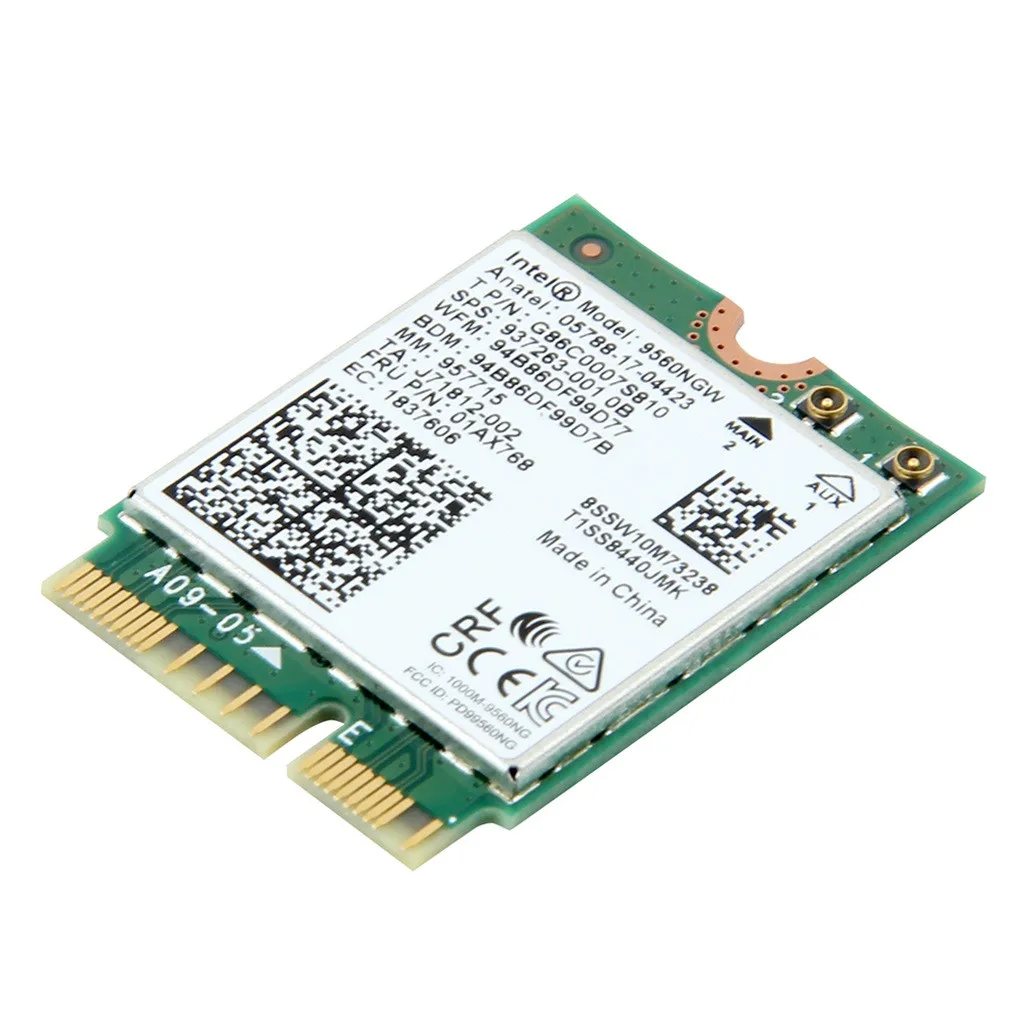 867 Мбит/с Беспроводная 9560NGW Wifi сетевая карта для Intel 9560 двухдиапазонный NGFF 2X2 802.11AC