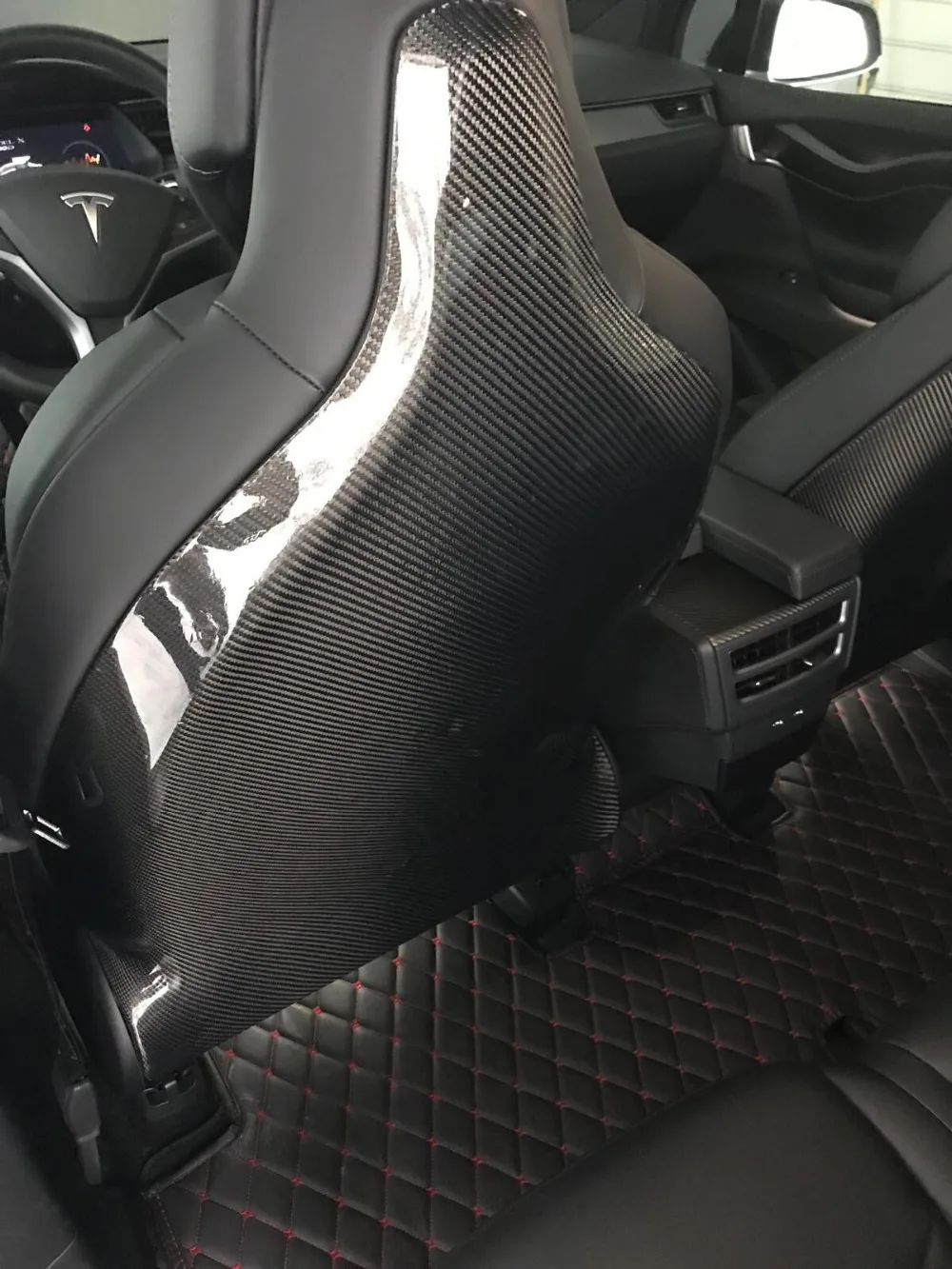 CSSYL высокое качество 2 шт./компл. полный Подседельный штырь из углеродного волокна Чехлы для задней панели правой и левой сиденье накладка на сиденье для Tesla модель X