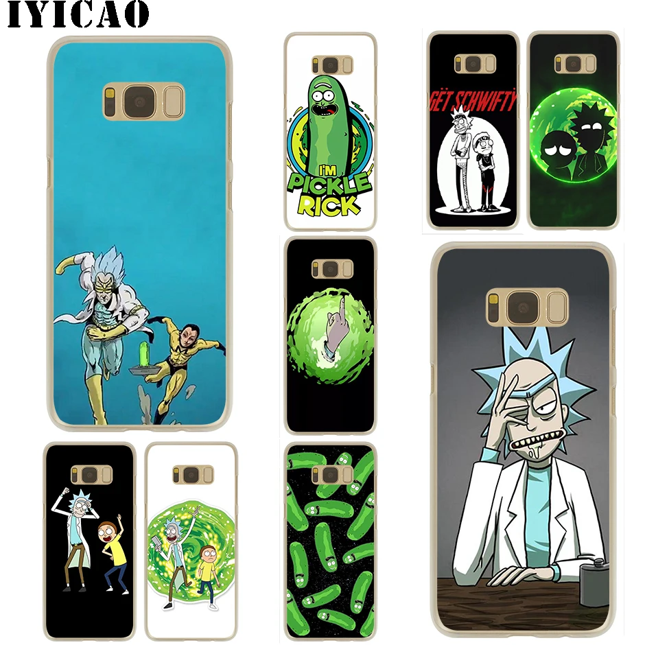 

IYICAO Rick Morty Hard Case for Samsung Galaxy S10e S10 S9 S8 Plus S6 S7 Edge Cover for Samsung Note 9 8 10 Plus
