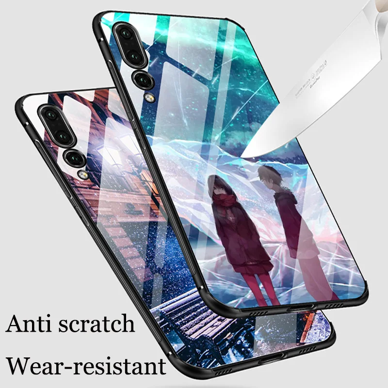 Чехол из закаленного стекла для Huawei P20 чехол pro P20pro модный зеркальный телефона P 20