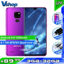 Смартфон Ulefone Note 7P Android 9,0 четырехъядерный 3500 мАч 6,1 дюймовый экран капли воды 3 ГБ+ 32 Гб мобильный телефон разблокировка лица