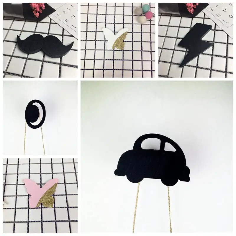 

B Ins Wooden car Butterfly eye lightning Moustache Hook wood hanger For Kids Room Wall Decorate Children Room Hanger Hook