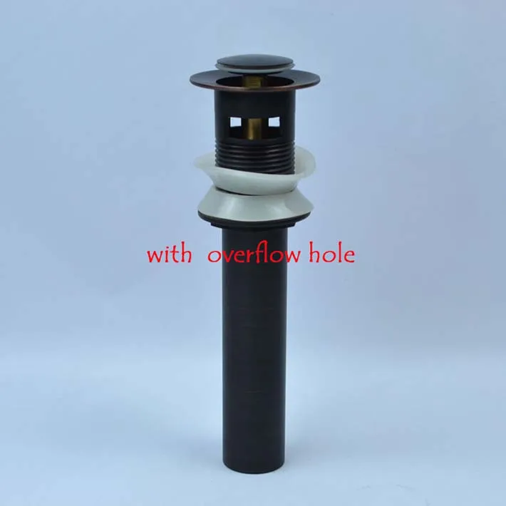 Antique black Solid Brass Bathroom Basin Sink Drain with overflow hole