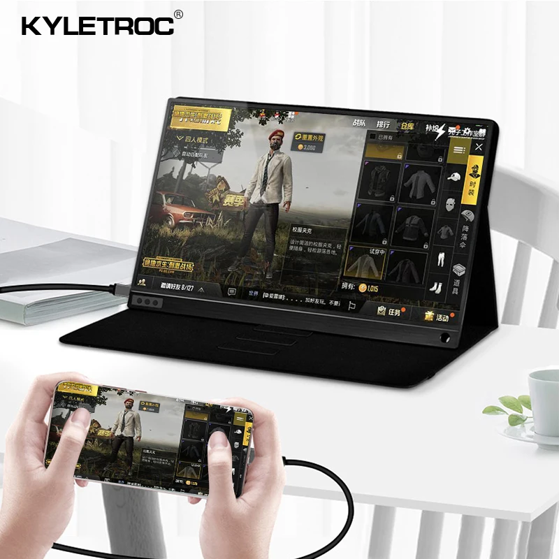 Портативный монитор usb type C Full HD 1080 ips 15 6 дюймовый ЖК Встроенные двойные динамики