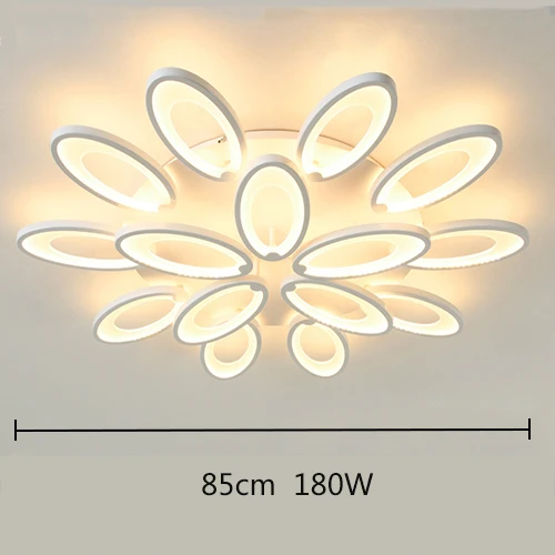 Современный потолочный светильник для гостиной, спальни, минимализм, акриловый светильник для столовой, люстра, светильник для дома, белый - Цвет корпуса: 15 head