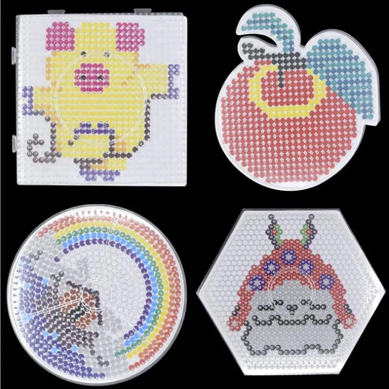 

5mm Hama Beads Puzzles For Kids children adults Craft Fuse Puzzle Pegboards Patterns DIY intellectual Toy Template