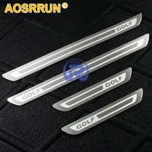 Накладка на порог из нержавеющей стали, подходит для Фольксваген Гольф 6 7 gti 2012 2013 автомобильные аксессуары Стайлинг